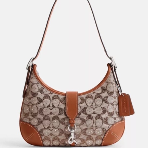 Coach Handbags - Coach Hamptons Hobo in Crystal Jacquard